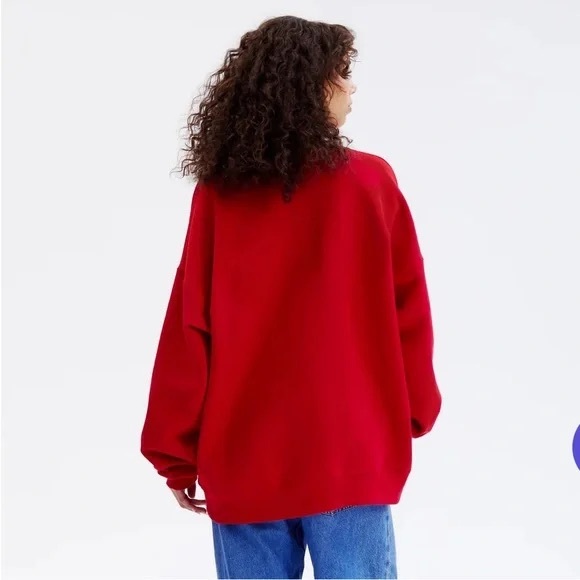 The Bar Varsity Sweatshirt in Ruby Red, L - Picture 2 of 10